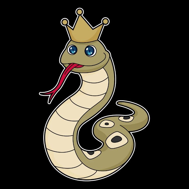 Serpent comme roi avec couronne