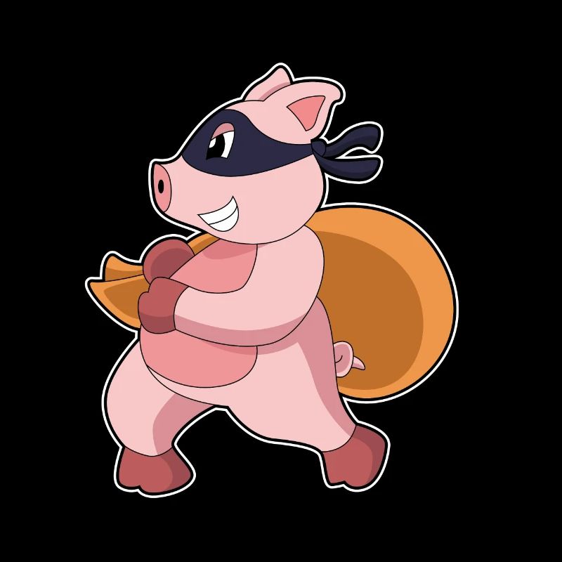 Cochon comme joggeur