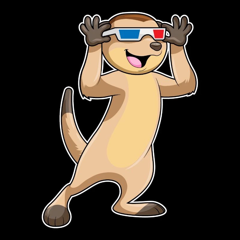 Erdmännchen mit Brille