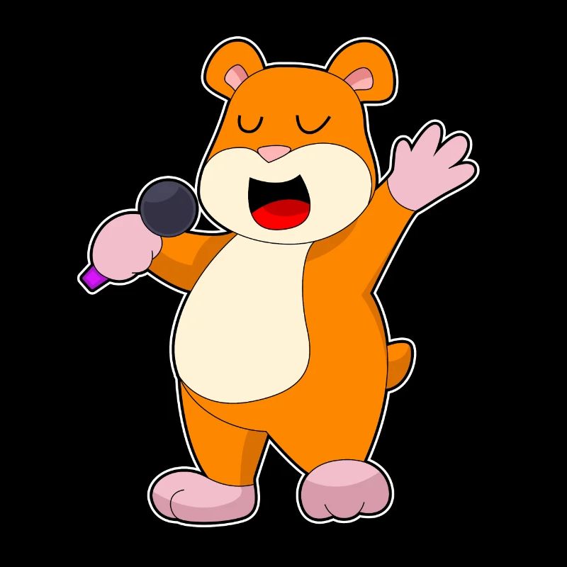 Hamster Singer Microphone Musique