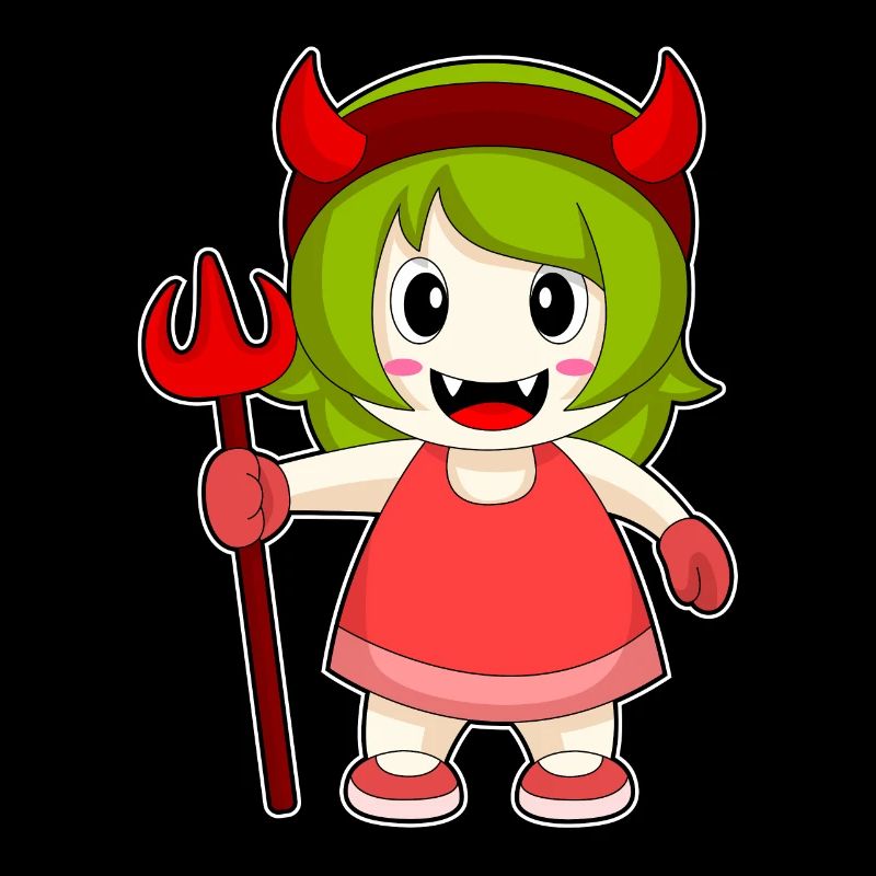 Girls Halloween Devil Trident