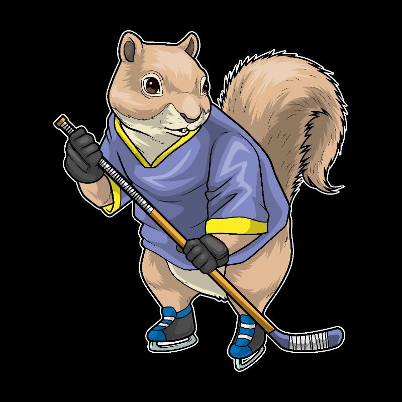 Eichhörnchen Eishockey Eishockeyschläger