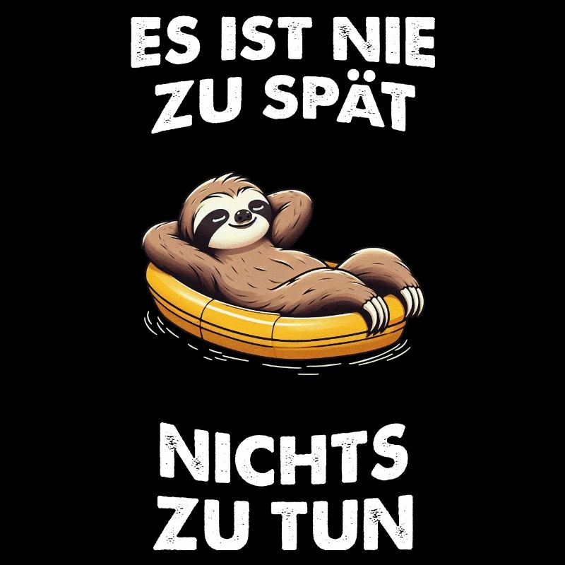 Faultier Spruch lustig Schlauchboot Geschenk