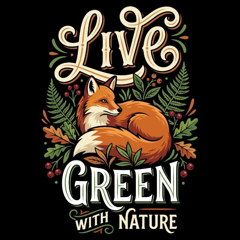 Live Green with Nature – Fox in the Forest