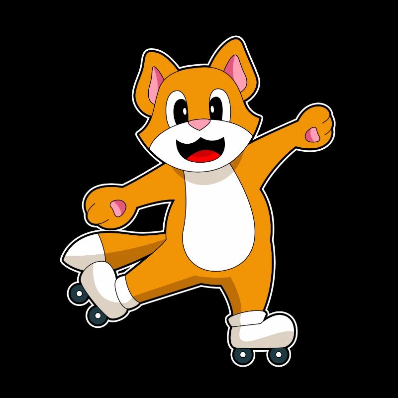 Cat Inline Skating Roller Skates