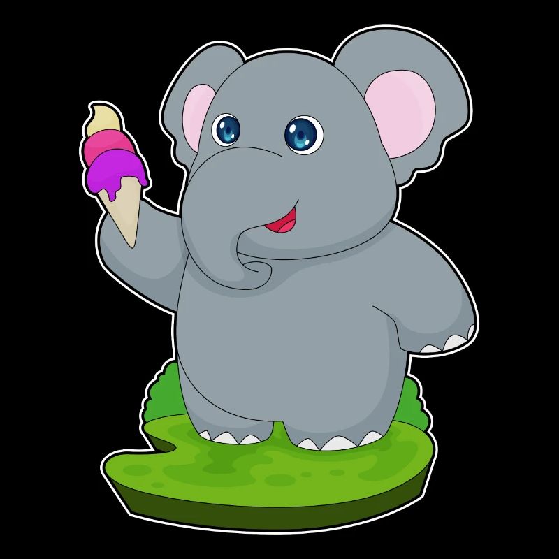 Elephant Waffle Ice Cream