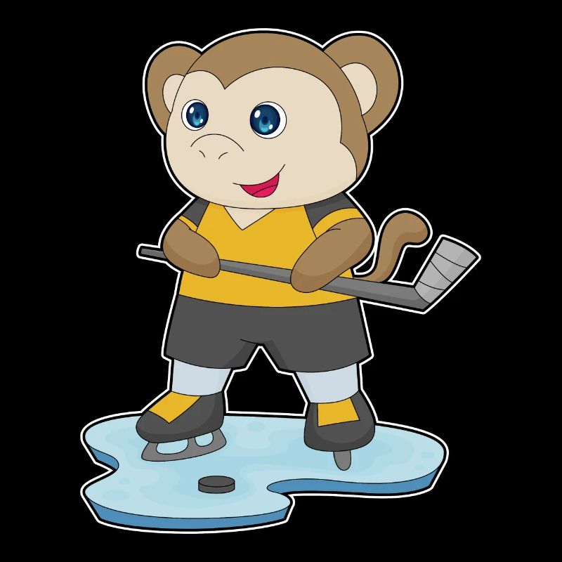 Affe Eishockey Eishockeyschläger