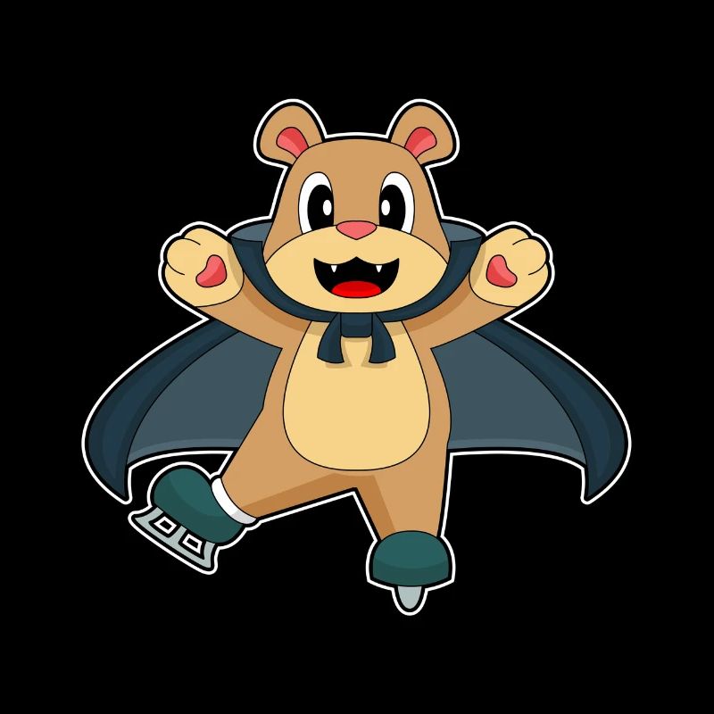 Bär Halloween Eislaufen