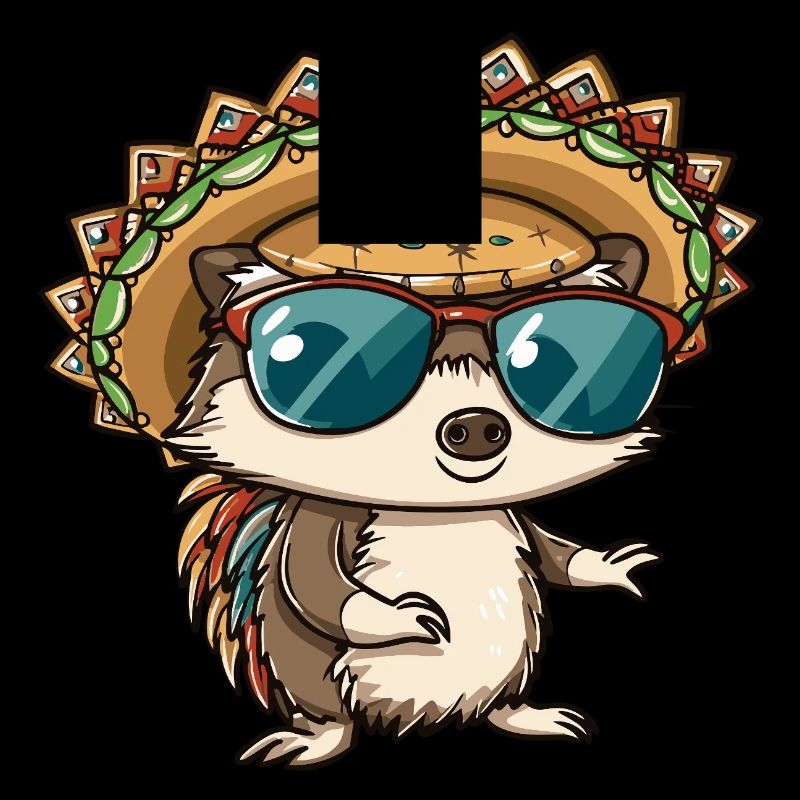 Igel Comic Lustig Sombrero