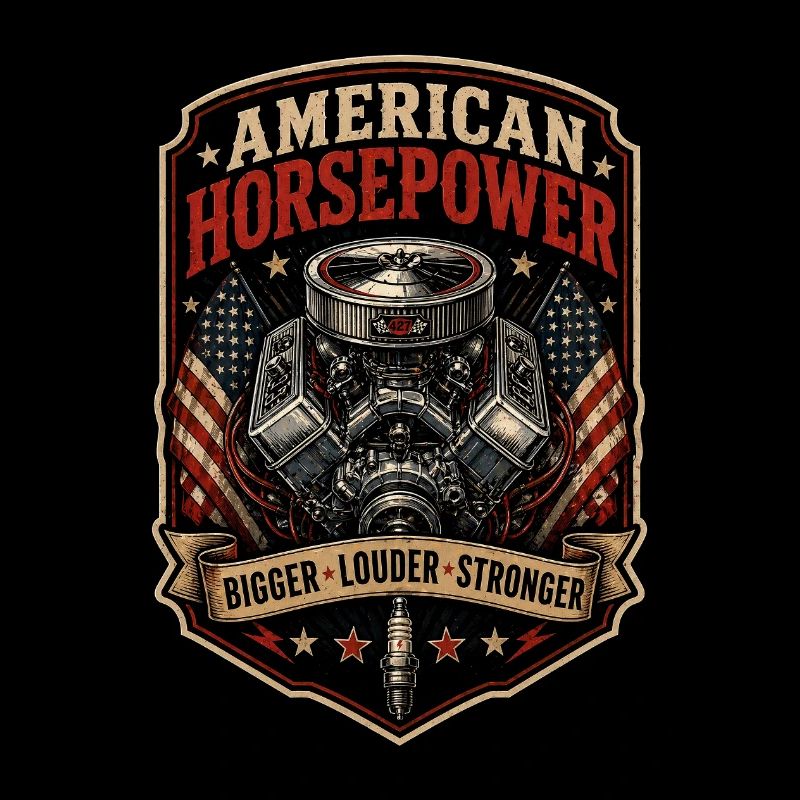 V8 Motor US-Car Horsepower Amerika Oldtimer