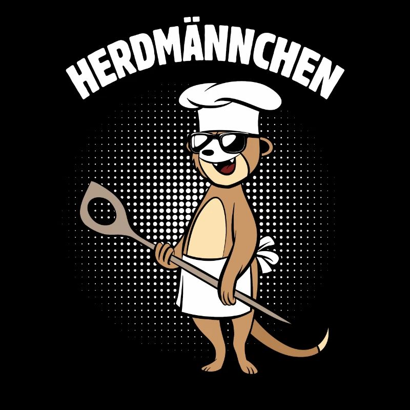 Herdmännchen - Erdmännchen mit Kochlöffel