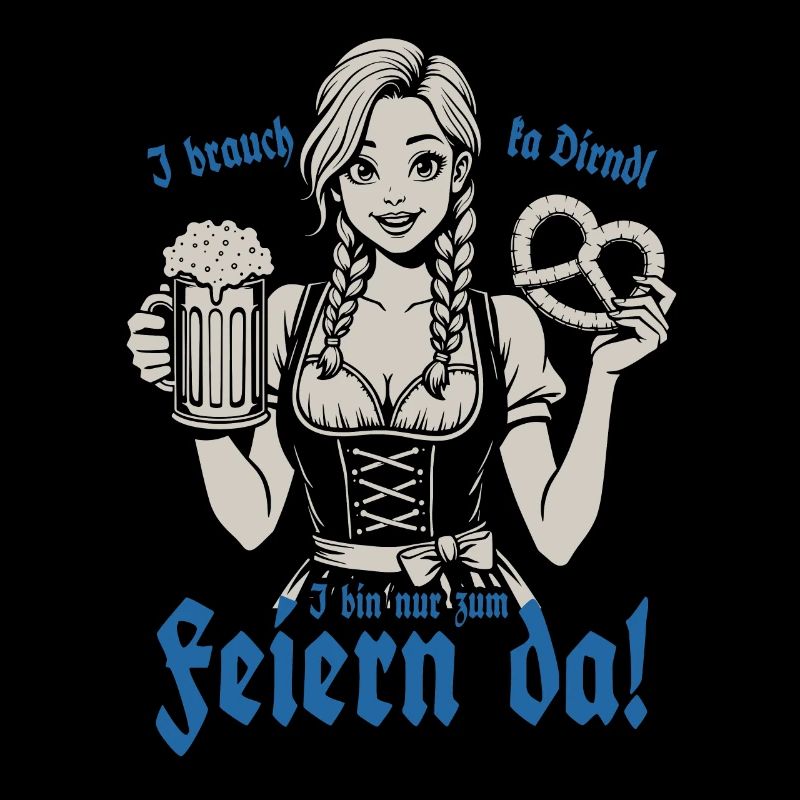 I brauch ka Dirndl i bin nur zum feiern da