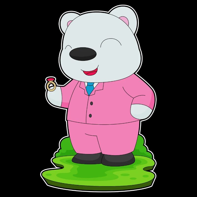 Eisbär Bräutigam Ehering Hochzeit