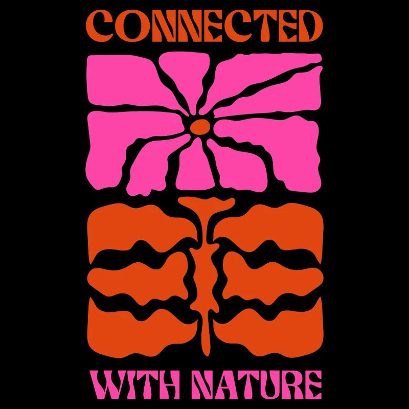 Fleur abstraite connectée à la nature