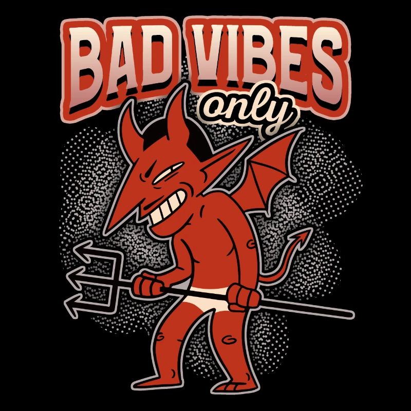 Lustiger Spruch mit Teufel-Teufelchen, Devil Satan