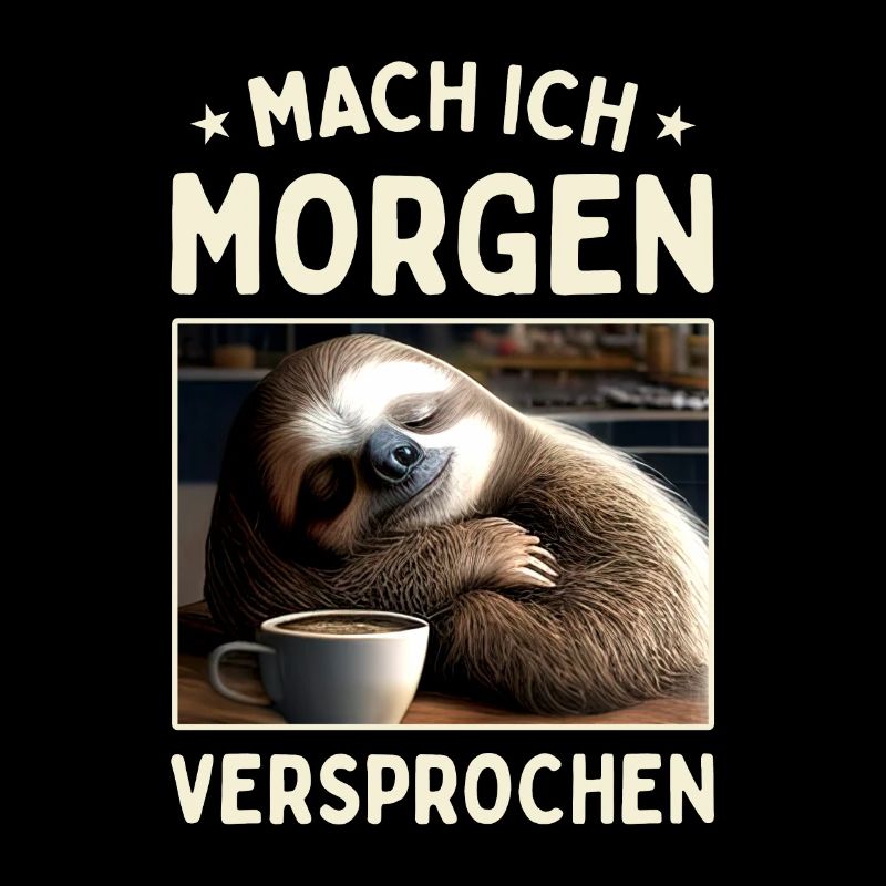 Mach Ich Morgen Versprochen Egal Faul Faultier