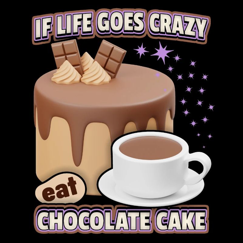 Chocolate cake, chocolate, 3d funny saying