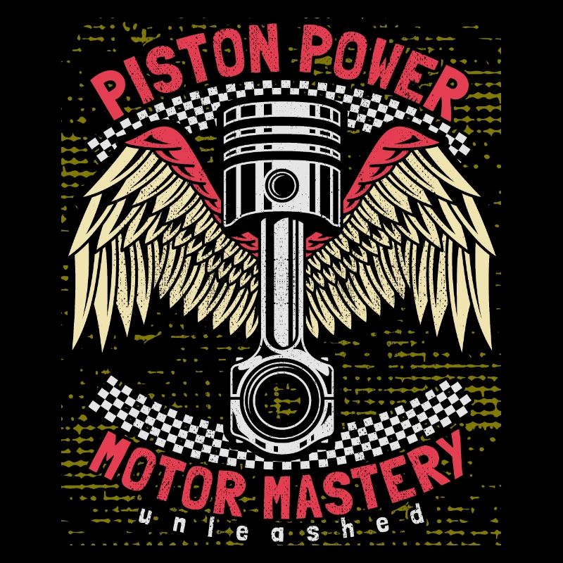Motorrad, Biker Spruch, Kolben, Piston Power