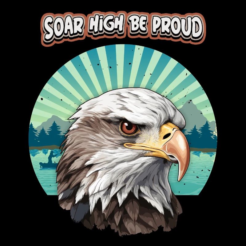 Saying with Eagle Motif, Eagle Illustration