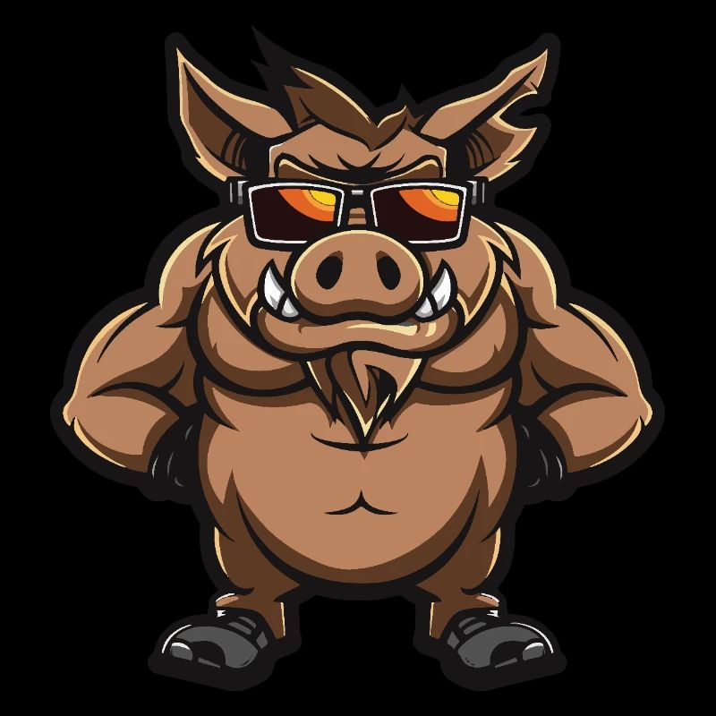 Wildschwein Schwein Cool Comic