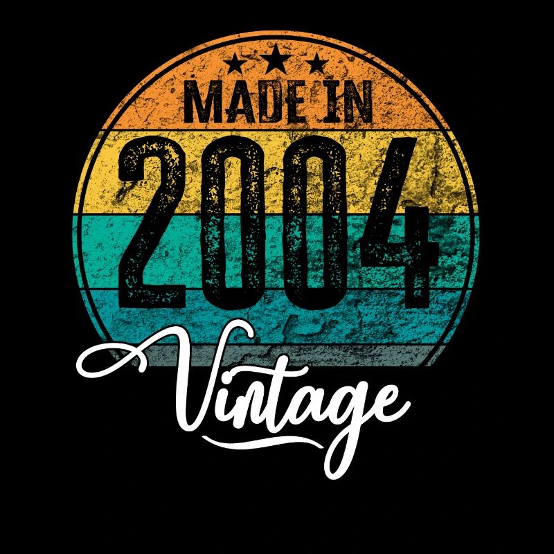 Millésime Fabriqué en 2004 Année de naissance 2004 Anniversaire