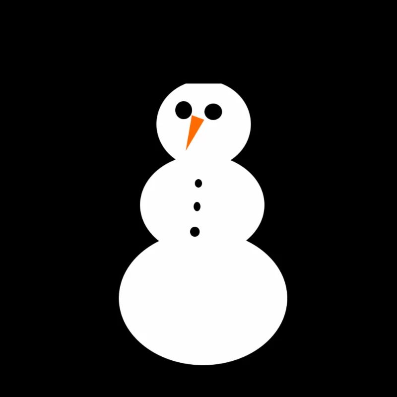 Minimal Snowman Winter Design