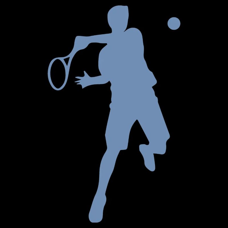 Tennisser Backhand Silhouet Minimalistisch