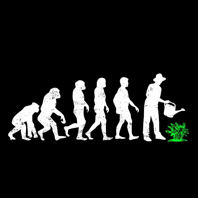 Gärtner Evolution entwicklung gießen garten kanne