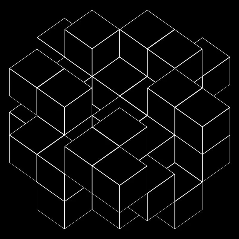 Cube transparent white