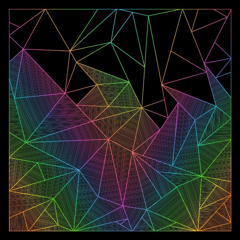 Rainbow Abstract Lines