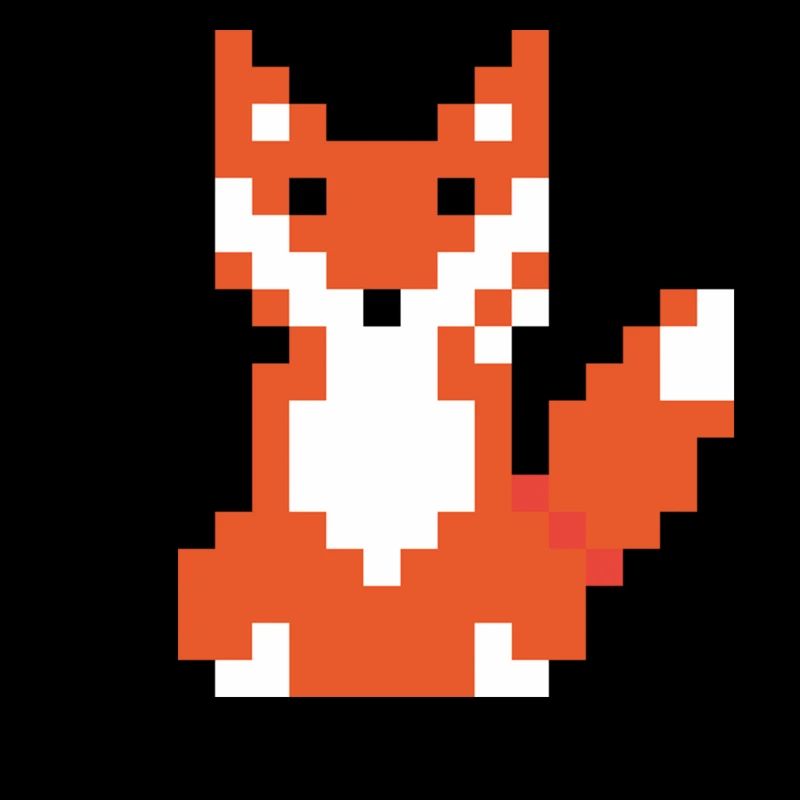 Roter Fuchs Pixel Art