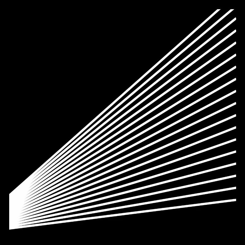 Diagonal rays (white)