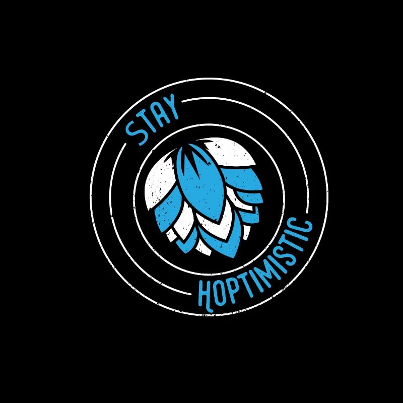Optimistic hops and beer fan