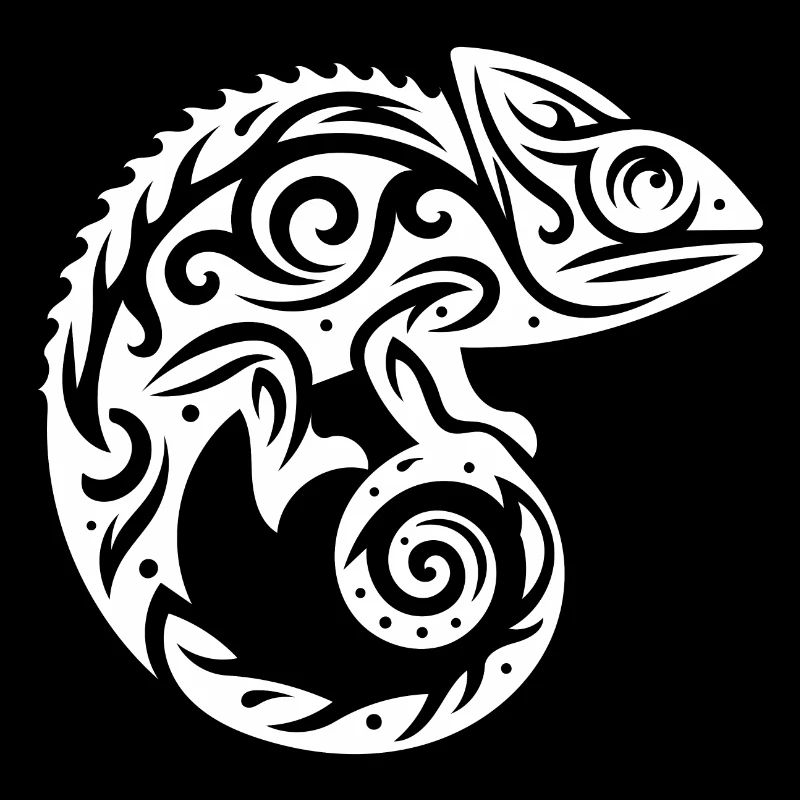Scaly Creeper Disguise Chameleon Tattoo