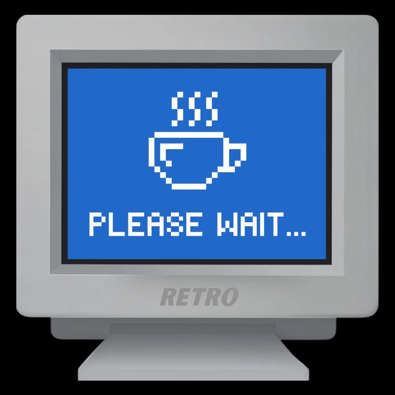CRT design - "please wait" wallpaper