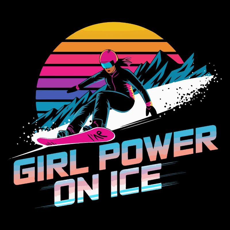 Weibliche Power-Snowboarderin
