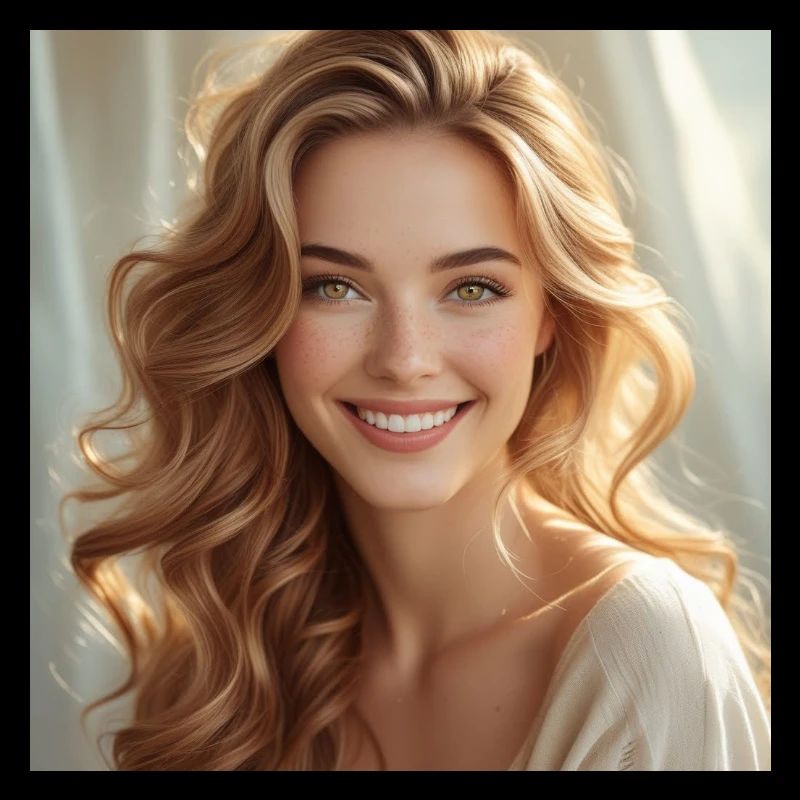 Schönes Mädchen mit glänzendem Haar
