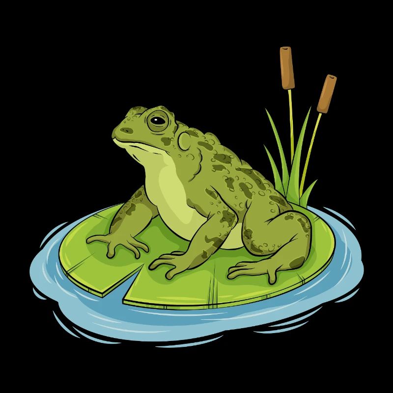 toad sitting on a lilypad