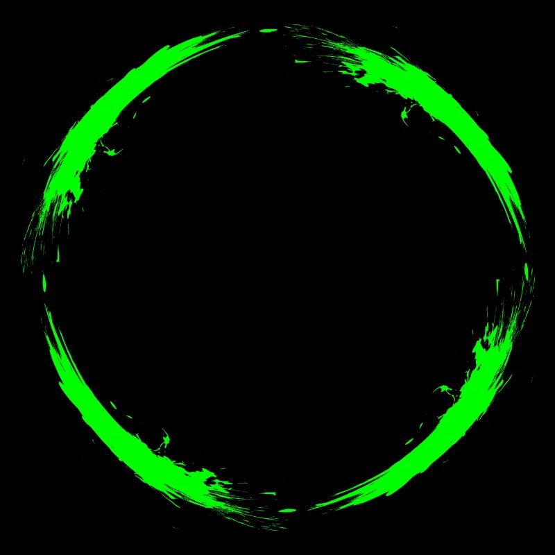 Circle light green brush vector ring design green