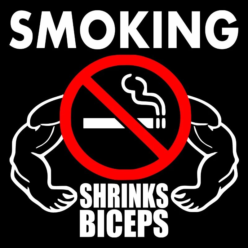 Smoking shrinks the biceps