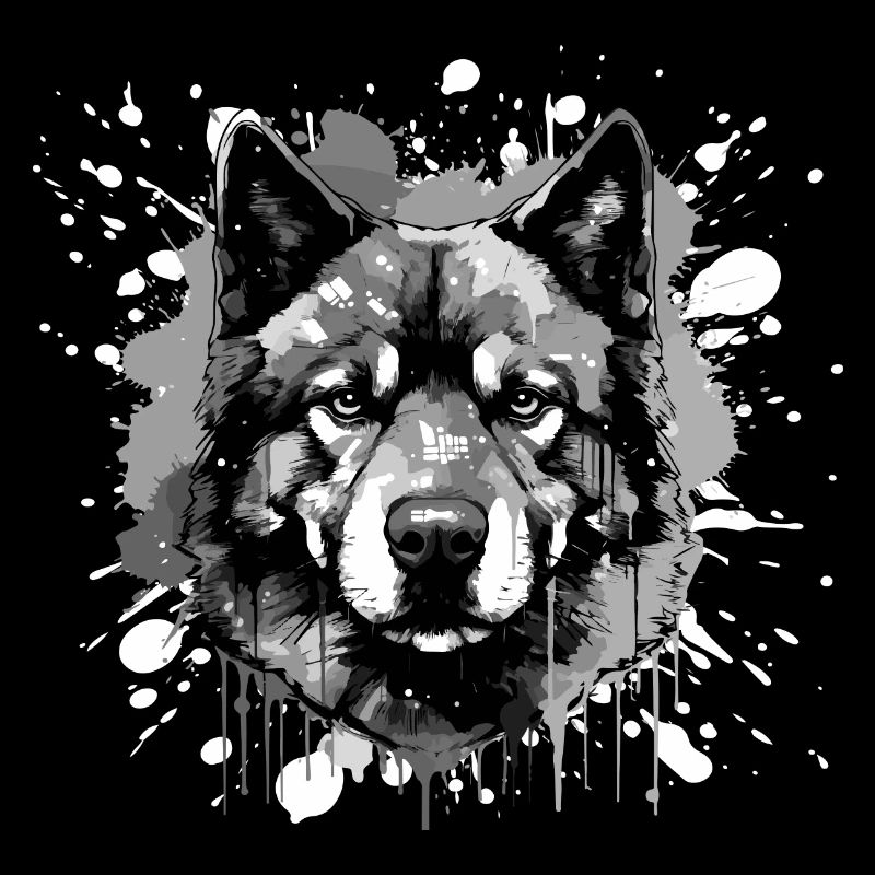 Akita Hund Kopf
