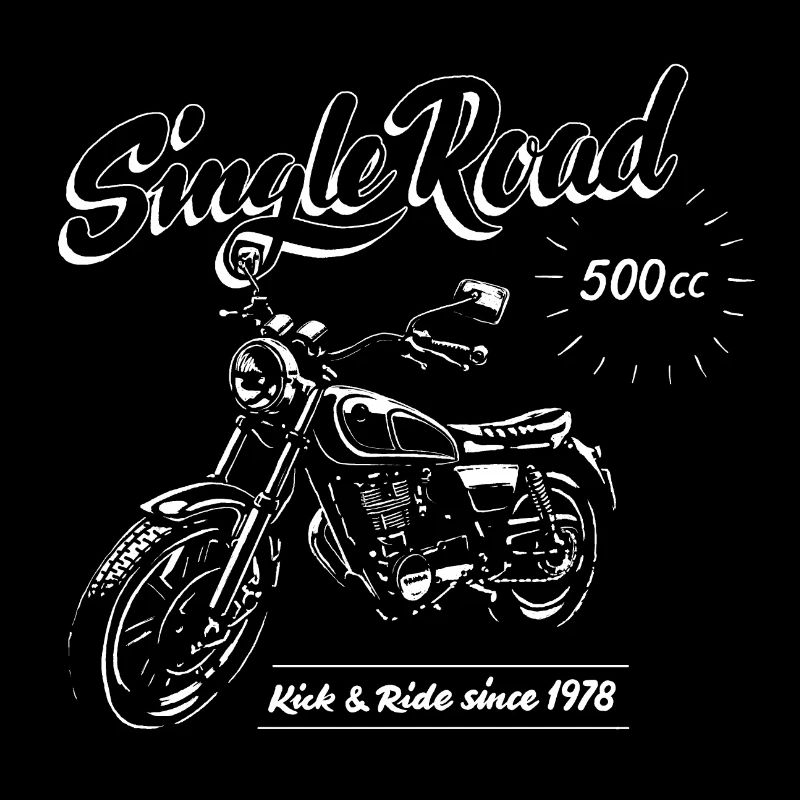 single road white