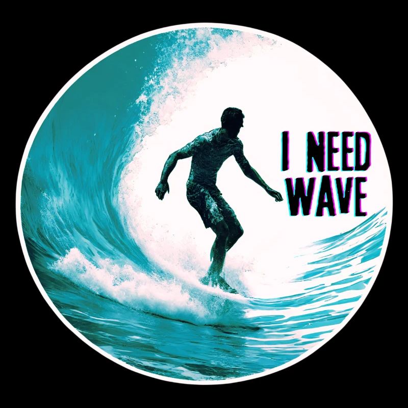 Surfer on the Wave I Need Wave