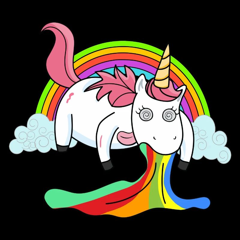 Kotzendes Einhorn Regenbogen