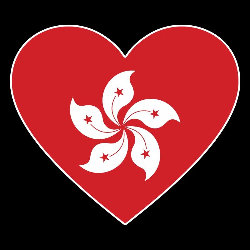 Cœur de drapeau de Hong Kong