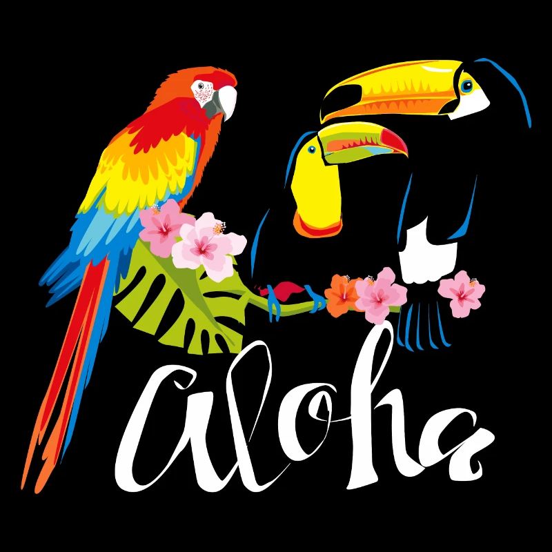 Aloha macaw toucan vacances coloré