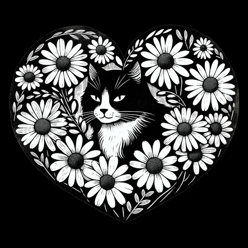 Smoking Katze Gänseblümchen