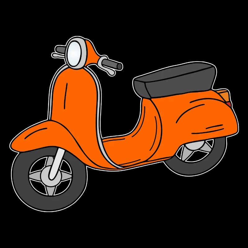 Roller Motorroller ohne Spiegel Retro Orange