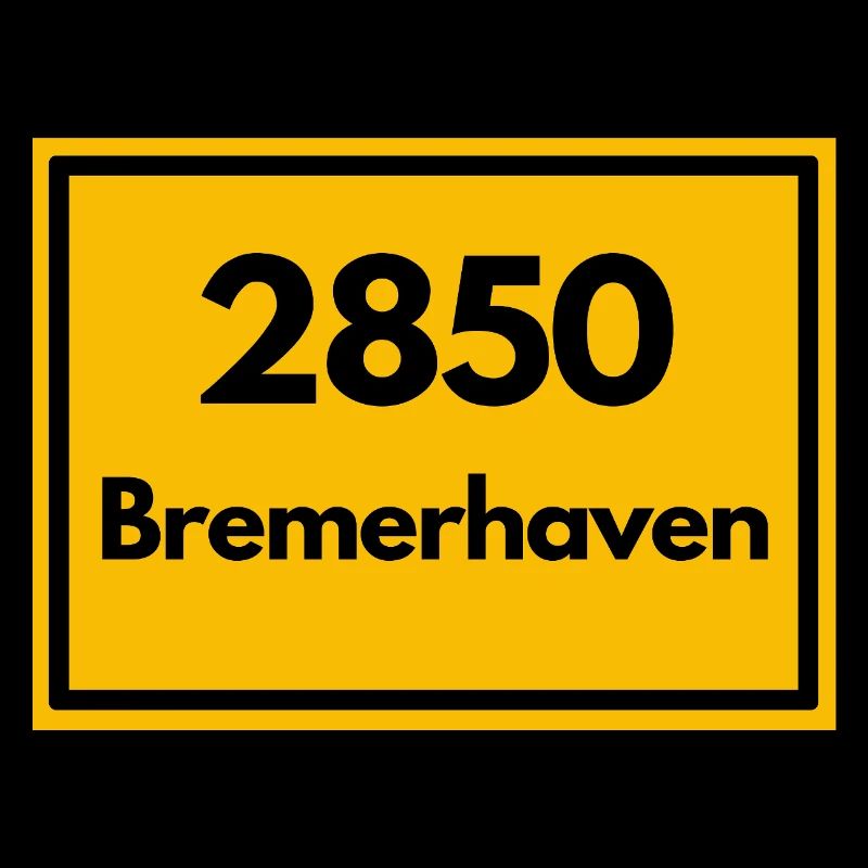 Panneau de lieu - puis ancien code postal 2850 BREMERHAVEN