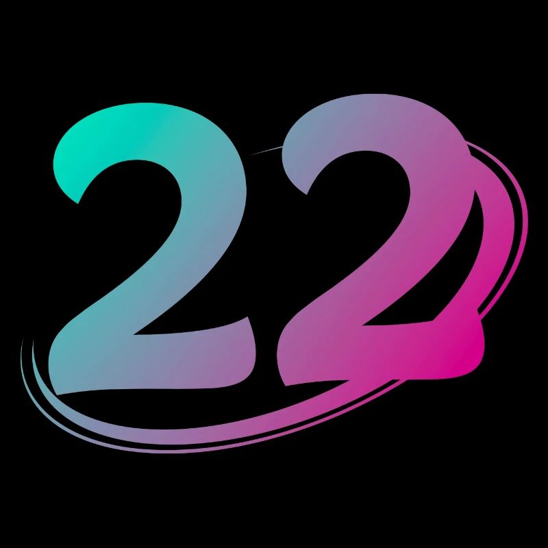 Numéro 22 multicolore